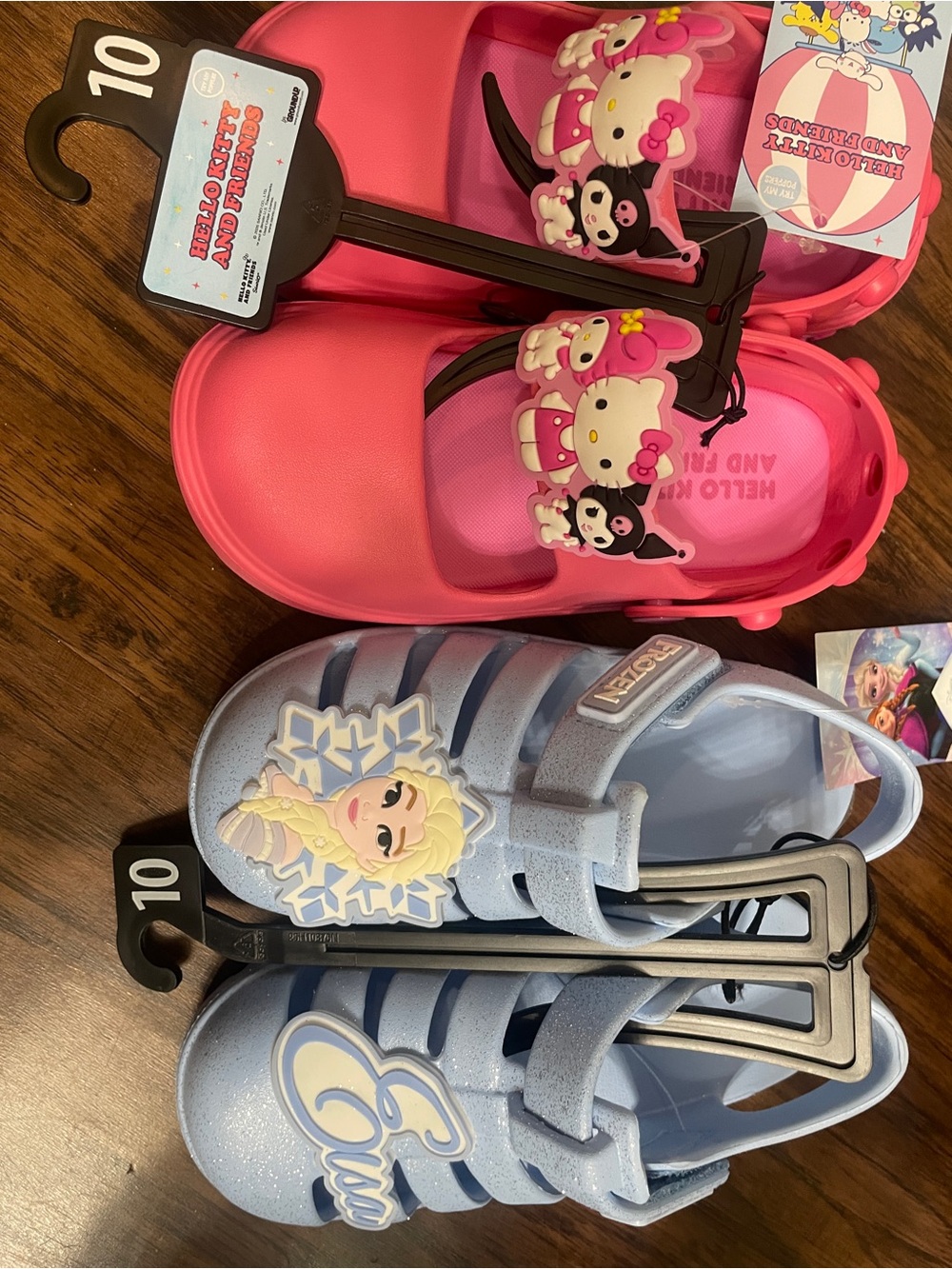 Hello Kitty Kids Pink Slip-On Sandals & Elsa slip on sandals